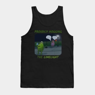 Proudly Hogging the Limelight – cartoon of a funny lime taking a selfie Tank Top